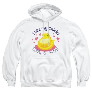 Peeps Easter I Like My Chicks Fluffy and Sweet Adult Pull-Over Hoodie - 1 of 4