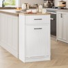 Fluted Tilt Out Trash Can Cabinet, Hidden Garbage Can Cabinet 10 Gallon, Freestanding Dog Proof Trash Can Cabinet - 2 of 4