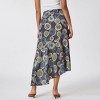 Women's Mid-Rise Slant-Cut Bottom Ruffle Floral Skirt - A New Day™ Dark Gray - 3 of 4