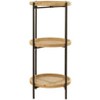 33.5" Traditional Metal and Wood Shelving Unit Brown - Olivia & May - 4 of 4