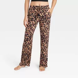 Women's Animal Print Beautifully Soft Pajama Pants - Stars Above™ Brown 