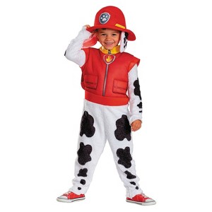 Paw Patrol Boys' Marshall Halloween Deluxe Costume Jumpsuit - Red - 3T-4T - 1 of 3