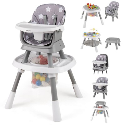 Safstar 16-in-1 Baby High Chair with Activity Center Booster Seat Building Block Table