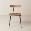 2pk Industrial Wood & Steel Dining Chairs - Aged Oak/Black - Hearth & Hand™ with Magnolia: Sleek Metal Legs - image 3 of 4