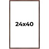 PosterPalooza | Classic Modern Brown Picture Frame - UV Acrylic, Foam Board Backing, Hanging Hardware - 2 of 4