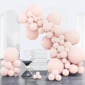 PartyWoo Balloons Light Pink Pastel Baby Pale Blush 18 12 10 5 Inch 100 pcs - 1 of 4