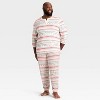 Men's "Let it Snow" Fair Isle Cozy Knit Holiday Matching Family Pajama Pants - Wondershop™ Cream - 3 of 4