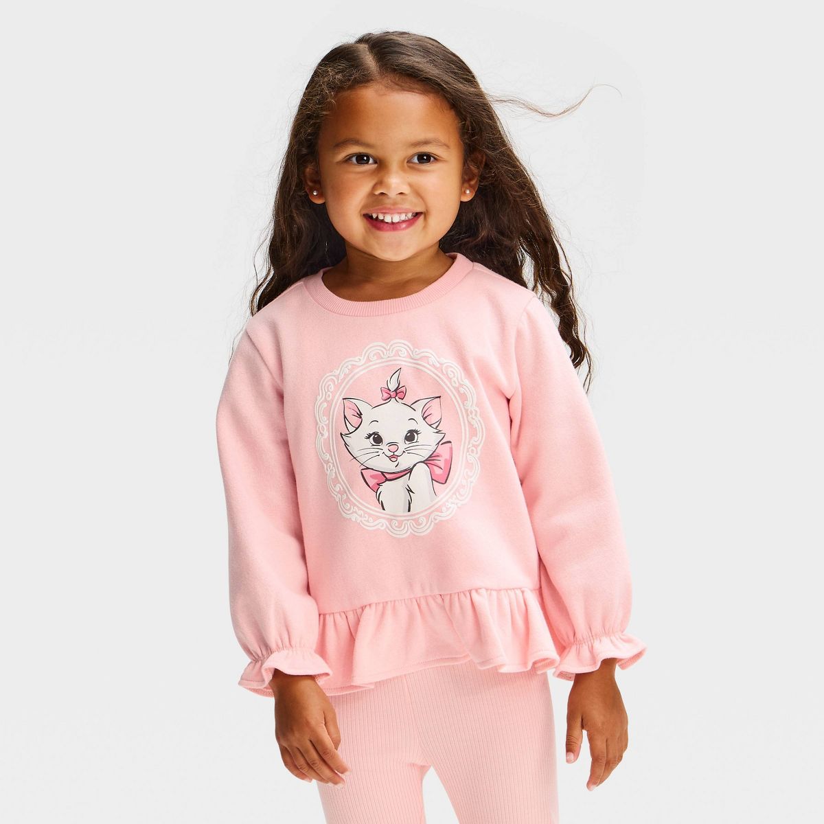 Toddler Girls' 2pc Disney Aristocats Marie Sweatshirt & Pants Set - Pink - thumbnail 3