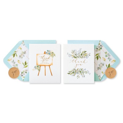 20ct 'Thank You' Assorted Wedding Eucalyptus Leaves - PAPYRUS