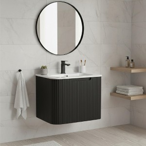 Caskvalley Modern Bathroom Vanity with Straight Fluted Design - Sink Included - 1 of 4