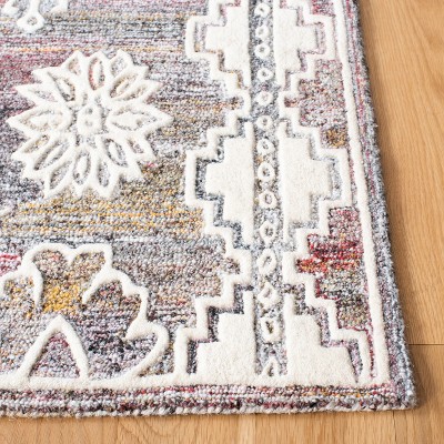 Ivory Elegance 6' Square Hand-Tufted Wool Area Rug