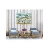 Cottage Garden West of The Wind Family Reunion Blue, White, Brown 40 x 30 Inch Waterproof Gallery Wrapped Canvas, Outdoor Garden, Yard, Patio All - 2 of 2