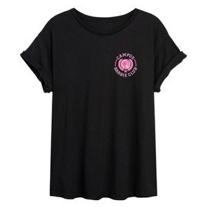 Women's - Barbie - Campus Club Oversized Graphic T-Shirt - 1 of 4