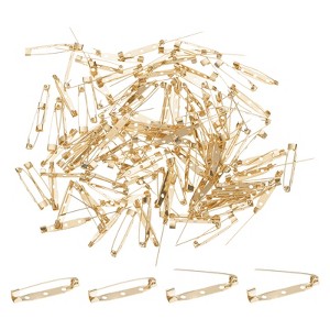Unique Bargains Durable Multipurpose Iron Badge Brooch Pin Backs Safety Clasp 120 Pcs - 1 of 4