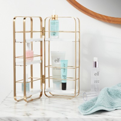 Foldable Shelf Countertop Organizer Brass - Brightroom&#8482;_2