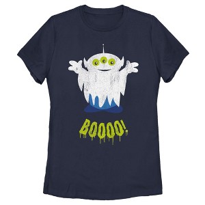 Women's Toy Story Halloween Squeeze Alien Boo Ghosts T-Shirt - 1 of 4