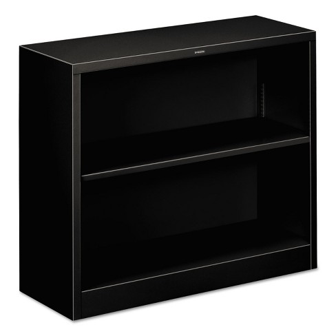 Hon Metal Bookcase Two Shelf 34 1 2w X, Target Black Metal Bookcase