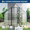 8*14FT Aluminum-Framed Polycarbonate Greenhouse, with Quick Setup Structure and Roof Vent, Enhanced Aluminum Greenhouses Kit for Outdoors - 4 of 4