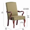 CAVINAS Jacquard Diamond Fabric Accent Chair with High Backrest,Gooseneck Armchair,Upholstered Living Room Chairs,Reading Chairs for Living Room - 3 of 4