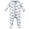 Luvable Friends Baby Boy Cotton Snap Sleep and Play 3pk, Train - 3 of 4