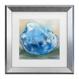Trademark Fine Art - Jeanette Vertentes Beach Comber Dark Blue Matted Framed Art - 1 of 4