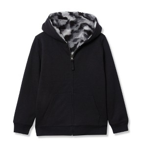 Lands' End Kids High Pile Lined Zip Hoodie - 1 of 3