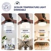 Wanze of Ocean 72 in. Smart Black Solid Wood Brown Blades 2-Size Downrod Mount Standard Ceiling Fan with 3-Color Dimmable LED Light - 3 of 4