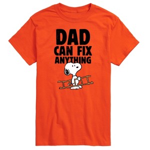Men's - Peanuts - Snoopy Dad Can Fix It Father's Day Gift Short Sleeve Graphic T-Shirt - 1 of 4