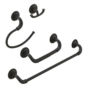 BWE 4-Piece Bath Hardware Set Towel Bar Hand Towel Holder Toilet Paper Holder Towel Hook Farmhouse - 1 of 4