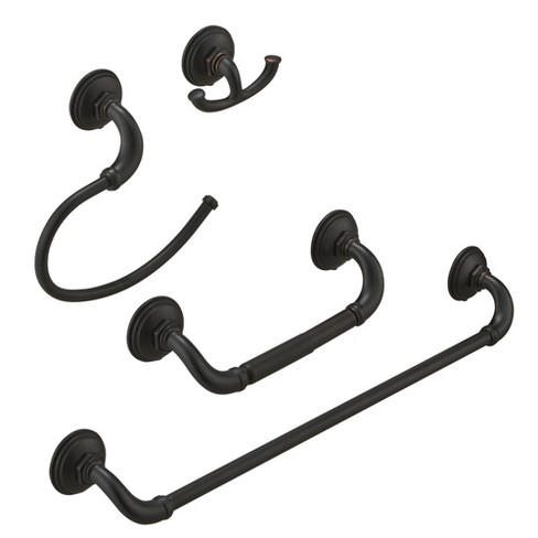Bwe 4-piece Bath Hardware Set Towel Bar Hand Towel Holder Toilet Paper Holder Towel Hook ...