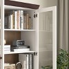 ORRD White MDF Display Cabinet, Glass Door Pantry with Adjustable Shelves, Freestanding Storage for Kitchen Living Room - 4 of 4