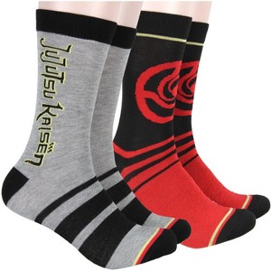 Jujutsu Kaisen Socks Jujutsu High Crest Logo 2 Pack Adult Crew Socks - 1 of 4