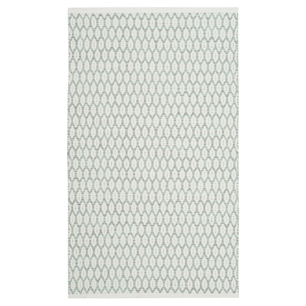  Alena Woven Rug Light Green/Ivory