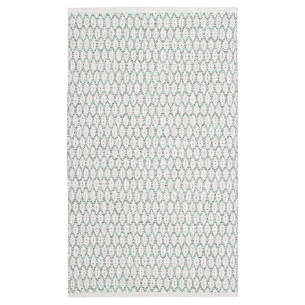 3'x5' Alena Woven Rug Light Green/Ivory - Safavieh