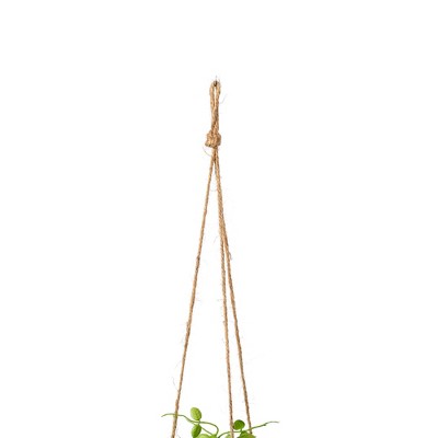 29" Green Artificial Mini Leaf Ivy in Hanging Pot