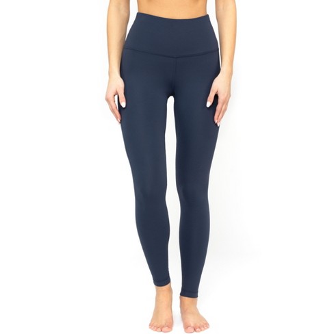 Yogalicious Womens High Waist Ultra Soft Nude Tech Leggings for Women -  Dark Navy - Medium