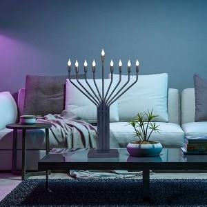 Rite Lite LED Lighted Knesset-Style Menorah - 24" - Navy - 1 of 3