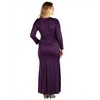 Maternity Long Sleeve Side Slit Fitted Maxi Dress - 24seven Comfort Apparel™ - 3 of 4