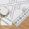Modern Geometric Rug Thin Low Pile Carpet, Non Slip Washable Indoor Mat with Stain Resistant Backing & Reinforced Edges - 3 of 4