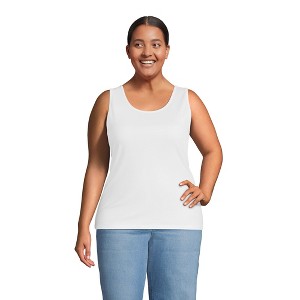 Lands' End Women's Cotton Tank Top - 1 of 4