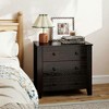 Resenkos Wide 3-Drawer Dresser Chest – Modern Large-Capacity Storage Organizer, Versatile as a Nightstand or Closet Accessory, Dark Brown - 3 of 4