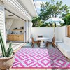 Lahome Ombre Outdoor Area Rug-Geometric Reversible Mat for Patio, Balcony, Deck, Backyard, or RV Camping - 4 of 4