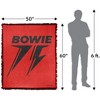 David Bowie Bowie 75 Single Color Logo Blanket 50"x60" Woven Tapestry - 2 of 4