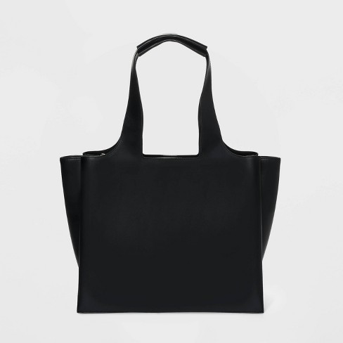 Solid Color Pu Leather Shoulder Bag Magnet Zipper Stylish Bag