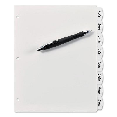 Avery Write-On Big Tab Plastic Dividers 8-Tab Letter 16371