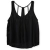 Aeropostale Womens Pocket Woven Tank Top, Black, X-Small - 2 of 2