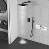 CASAINC 1-Spray Patterns with 10 in. Wall Mount Dual Shower Heads with Hand Shower Faucet (Valve Included) - 4 of 4