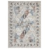 Large Washable Rug Non Slip Living Room Rug Vintage Floral Distressed Rug - 4 of 4