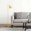 Simple Designs Sleek Essentials Basic Adjustable Floor Lamp Yellow - 4 of 4