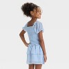Girls' Short Sleeve Smock Chiffon Floral Top - Cat & Jack™ - 2 of 3